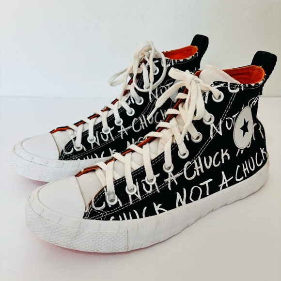 Converse Men's 9 Not a Chuck 70 HI UNT1TL3D Black White Platform Sneakers - Picture 3 of 16